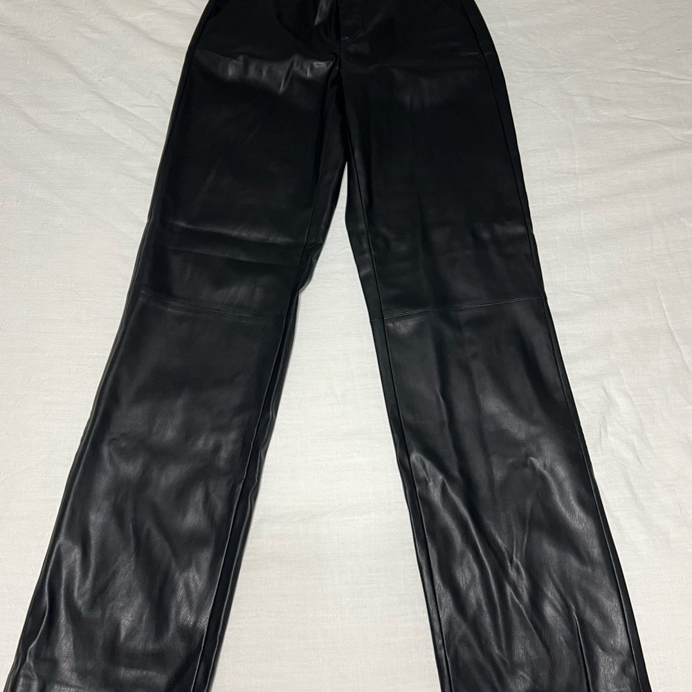 Vero Moda Sleek Black Faux Leather Pants